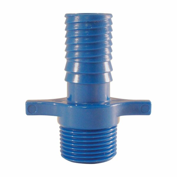 Swivel 1 in. Insert x 0.75 in. Dia. MPT Polypropylene Male Adapter, Blue SW1495226